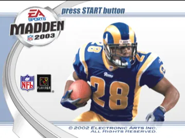 Madden NFL 2003 screen shot title